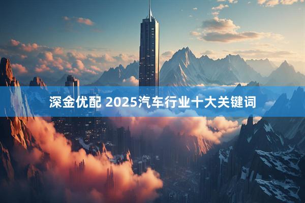 深金优配 2025汽车行业十大关键词